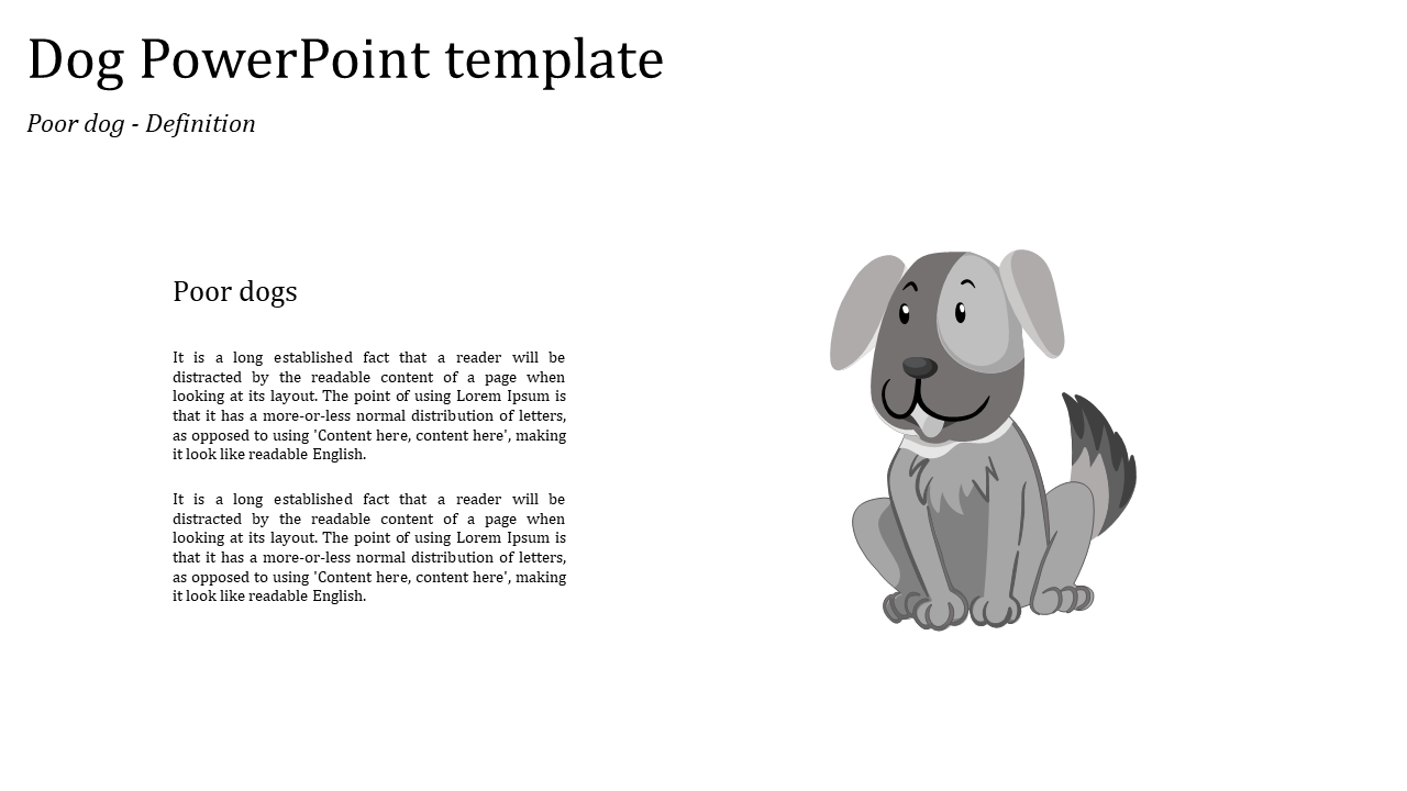 Simple Dog PowerPoint Template and Google Slides Themes